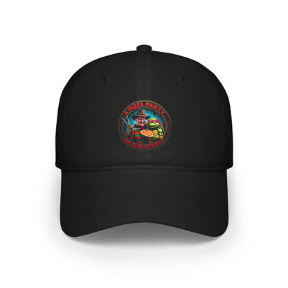 Gorra de béisbol de perfil bajo Una fiesta de pizza en Elm Street