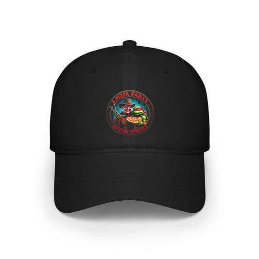 A Pizza Party on Elm Street Low Profile Baseball Cap