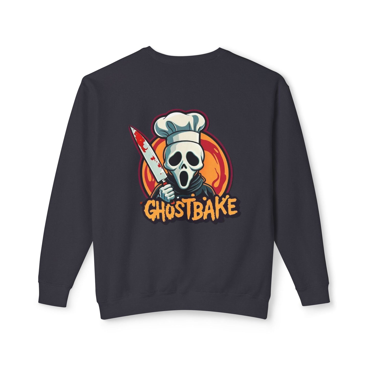 Ghostbake (Front & Back) Unisex Lightweight Crewneck Sweatshirt