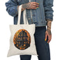 Halloween Haunted House Natural Tote Bag