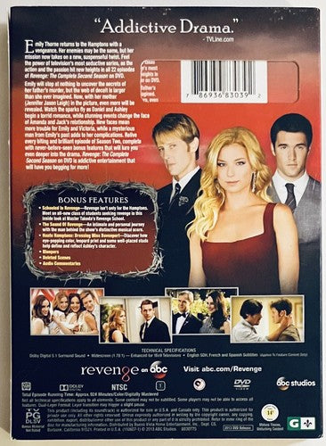 Revenge : The Complete Second Season (DVD) 5 Disc Set w/ Slipcover Brand NEW*GR1 image 2