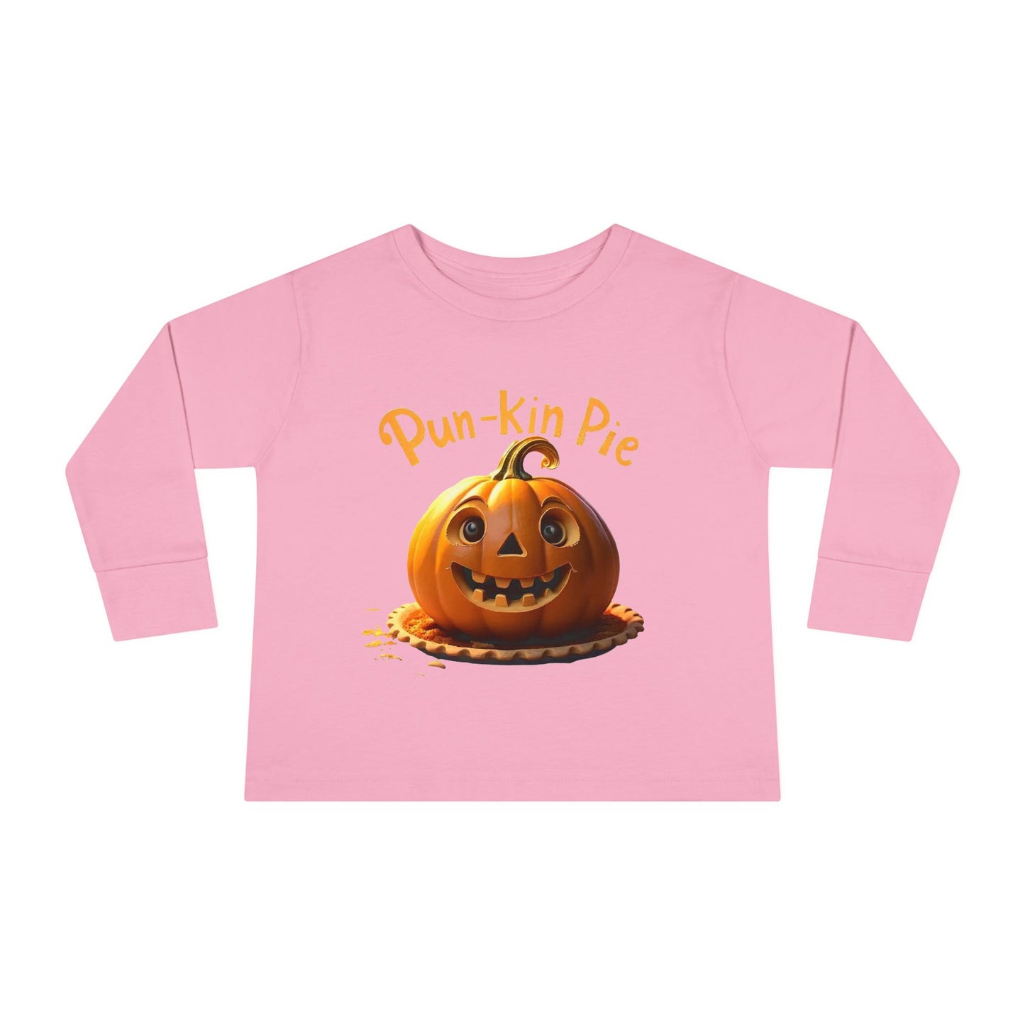 Pun-Kin Pie Design Toddler Long Sleeve Tee