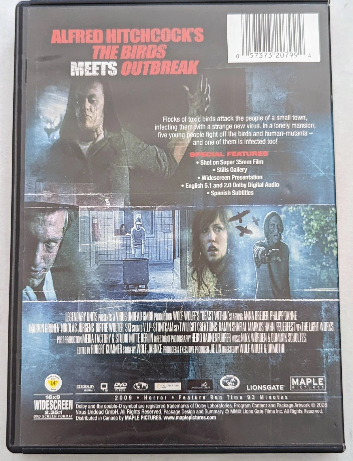 Wolf Wolff's BEAST WITHIN [DVD, 2009] Horror Lionsgate image 1