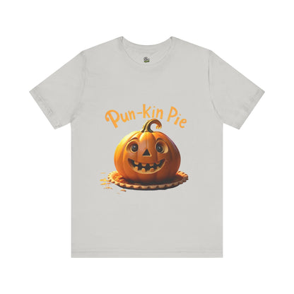 Camiseta Pun-Kin Pie: camiseta unisex de manga corta de jersey suave para otoño