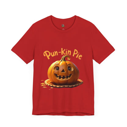 Camiseta Pun-Kin Pie: camiseta unisex de manga corta de jersey suave para otoño