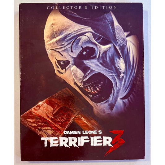 Damien Leone's Terrifier 3 (Blu-ray, 2024) Edición de coleccionista con funda protectora, película de terror y terror navideña