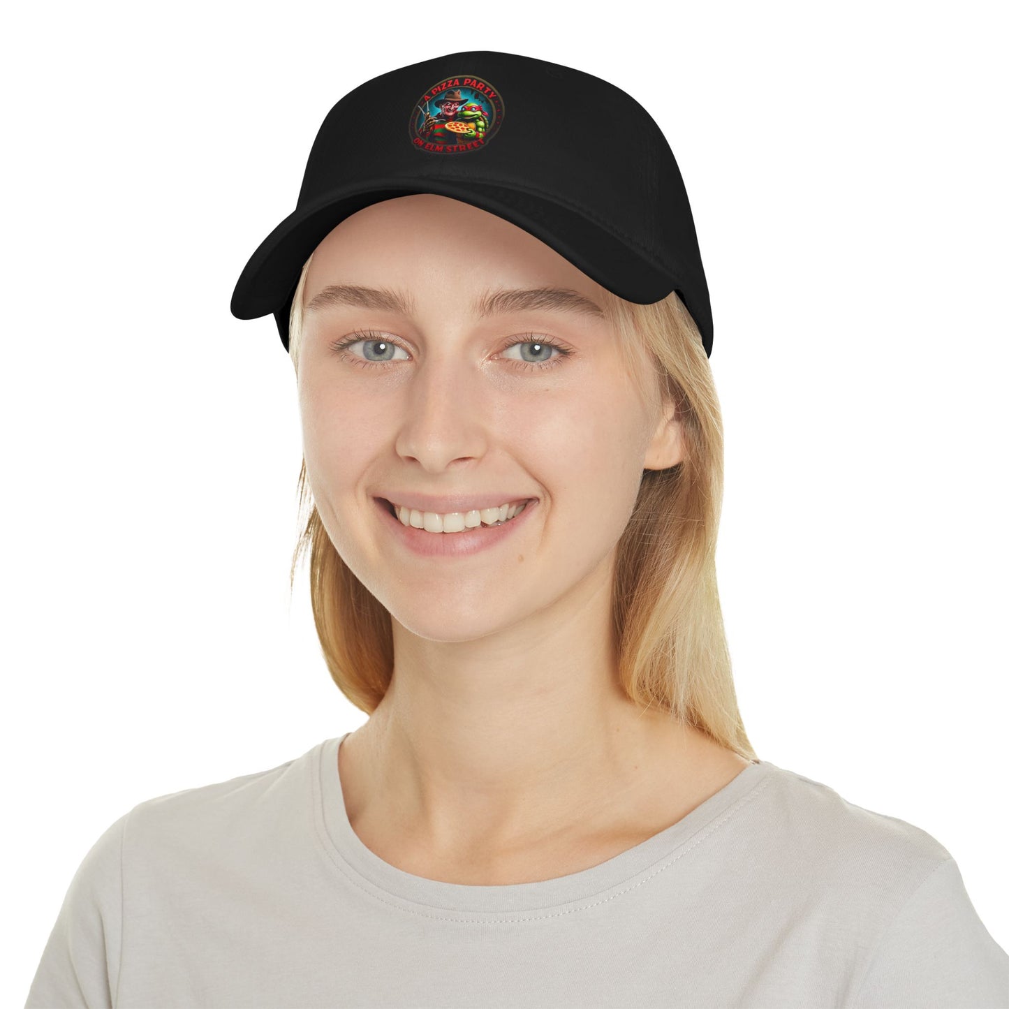 A Pizza Party on Elm Street Low Profile Baseball Cap