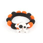 Halloween Pet Fur Ball Collar Pumpkin Accessories Skull