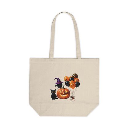 Pun-Kin Pie Design Canvas Shopping Tote Halloween