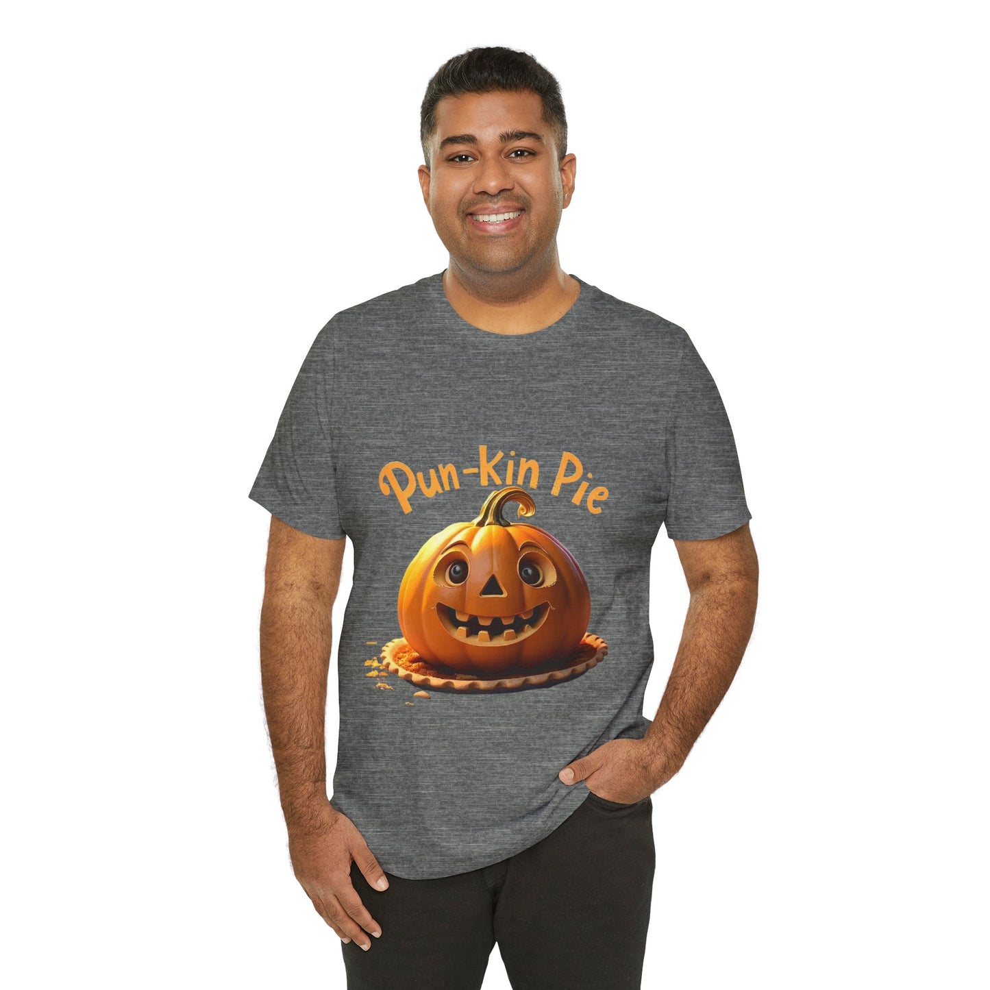 Camiseta Pun-Kin Pie: camiseta unisex de manga corta de jersey suave para otoño