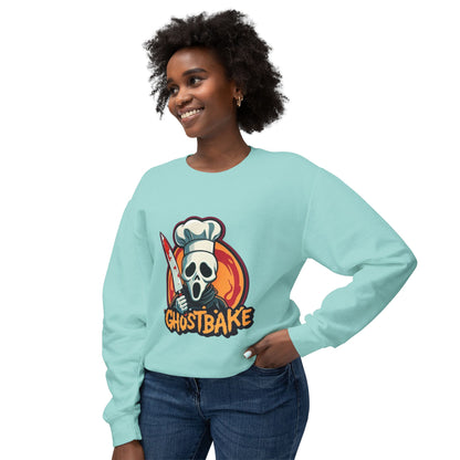 Ghostbake (Front & Back) Unisex Lightweight Crewneck Sweatshirt