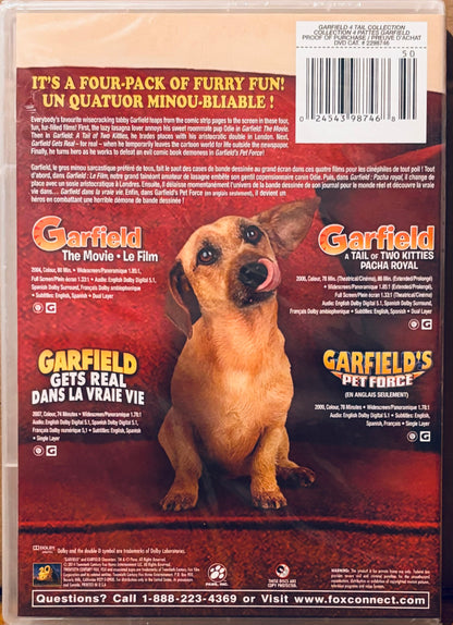 Garfield: Colección de 4 colas (DVD, 2014) Set de 4 discos Comedia Fox OOP NUEVO