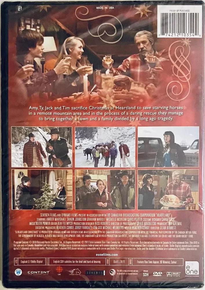 A Heartland Christmas (DVD, 2010) TV Movie Family Holiday eOne Brand NEW *A11 image 1