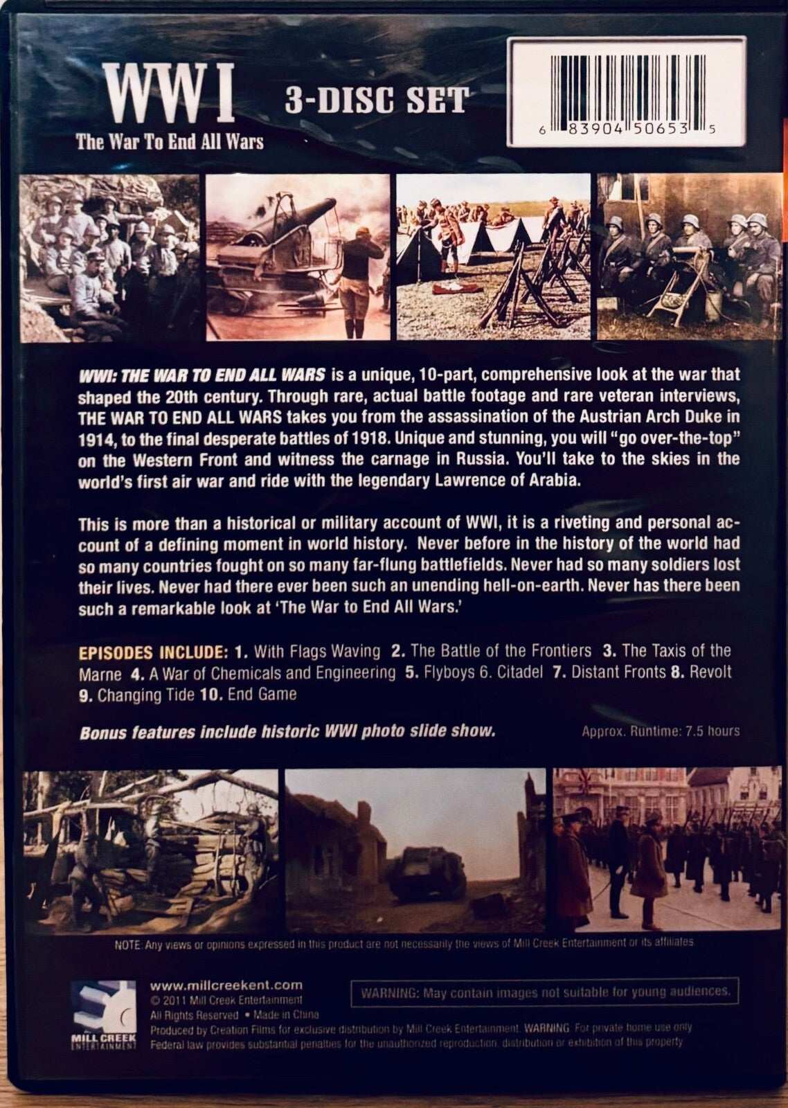 World War I: The War to End All Wars DVD Mill Creek 3-Disc Set *MA1 image 1