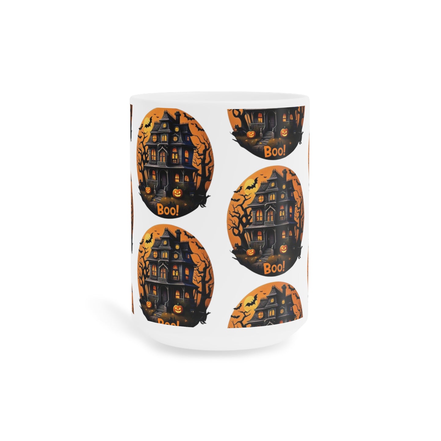 Tazas de cerámica con forma de casa de Halloween espeluznante (11 oz, 15 oz y 20 oz)