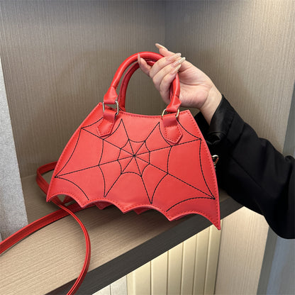 Bolsos de hombro tipo bandolera con asa y diseño de telaraña de Halloween para mujer