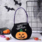 Bolso tejido con dibujos de dulces de Halloween