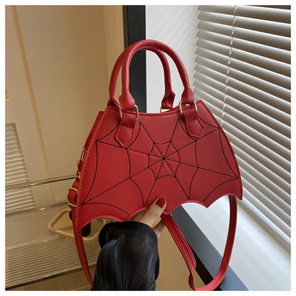 Halloween Spider Web Saddle Bags Fashion Personality Crossbody Shoulder Bag With Handle Women's Handbags