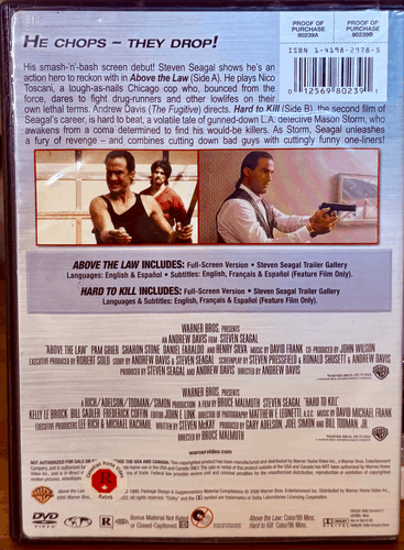 Above the Law/Hard to Kill (DVD) 2-Disc Set Steven Seagal Action NW1 image 2