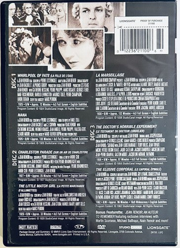 Jean Renoir - 3 Disc Collector's Edition (DVD, 2007) 3-Disc Set) B&W EN Sub*FV1 image 2