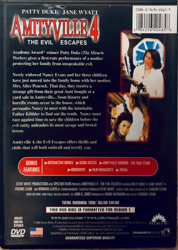 Amityville 4 - The Evil Escapes (DVD 2003) Horror, Patty Duke, OOP 1989 Sterling image 1