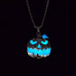 Halloween Ghost Festival Accessories Luminous Pumpkin Pendant Necklace Blue Light