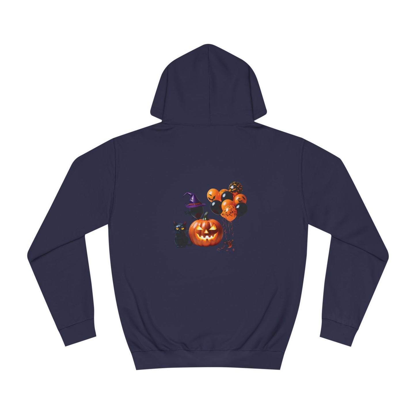 Halloween Pumpkin & Black Cat Unisex College Hoodie