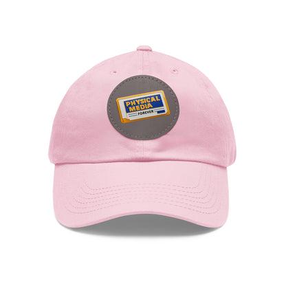 Physical Media Forever - Dad Hat with Leather Patch (Round)