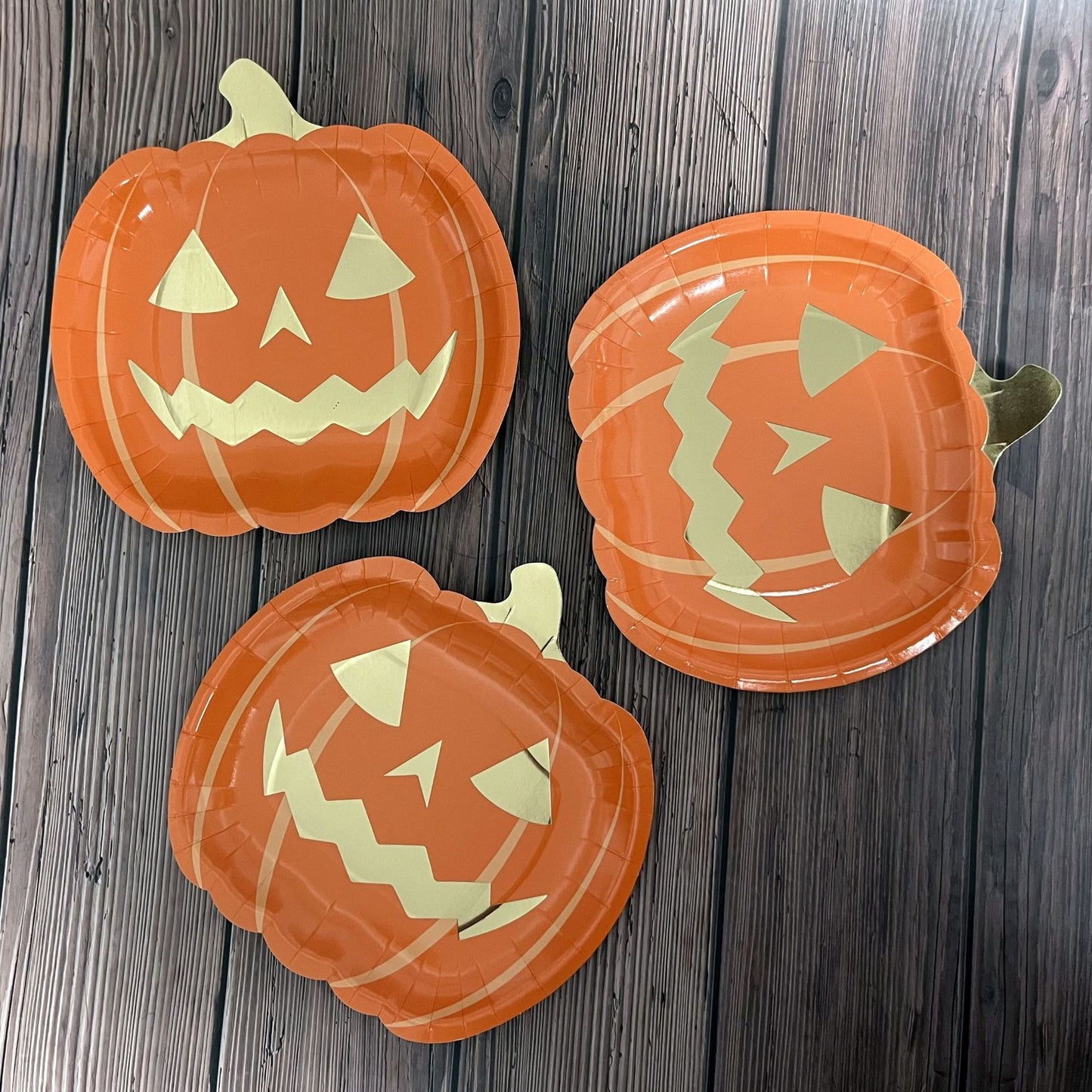 Disposable Dinner Plates DIY Pumpkin Halloween Paper Plates