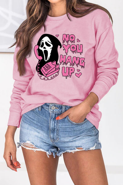 Women's Halloween Fall Winter Trend Pullover Sweater Pink