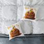 Pun-Kin Pie Design Square Poly Canvas Pillow