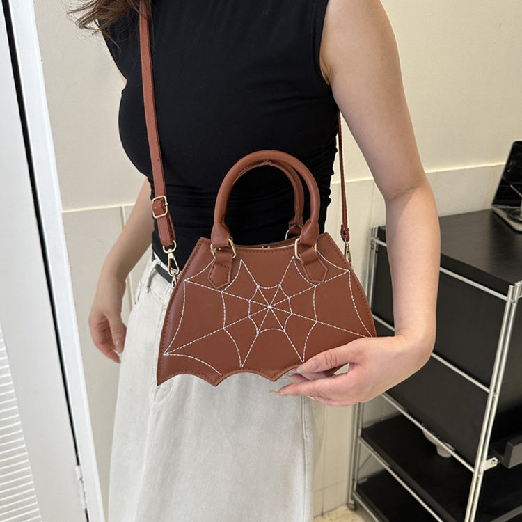 Bolsos de hombro tipo bandolera con asa y diseño de telaraña de Halloween para mujer