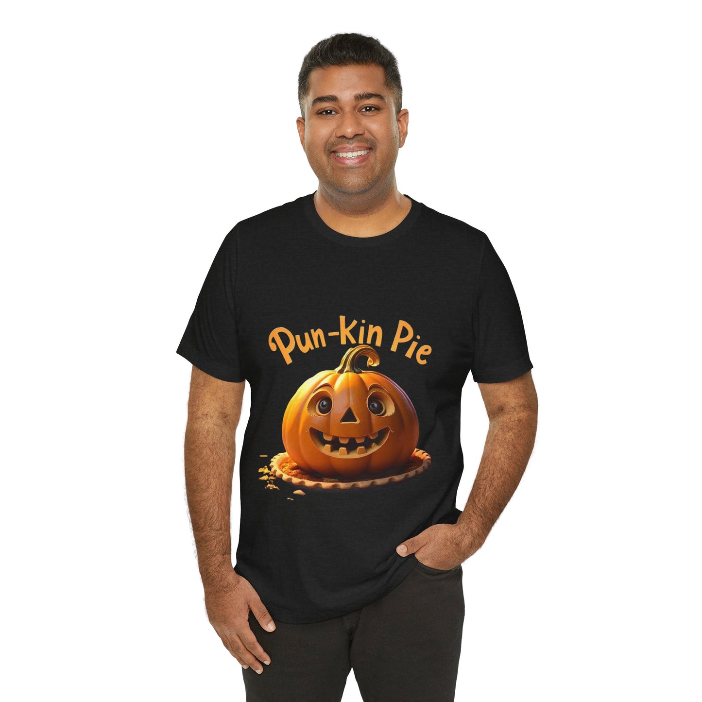 Camiseta Pun-Kin Pie: camiseta unisex de manga corta de jersey suave para otoño