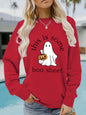 Casual Long Sleeve Round Neck Halloween Printed Pullover Sweater Sweatshirt