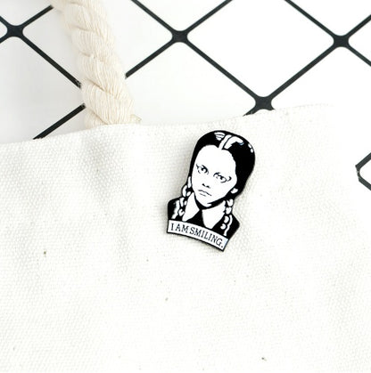 Wednesday Addams AM SMILING R Brooch