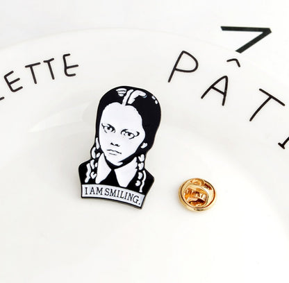 Wednesday Addams AM SMILING R Brooch