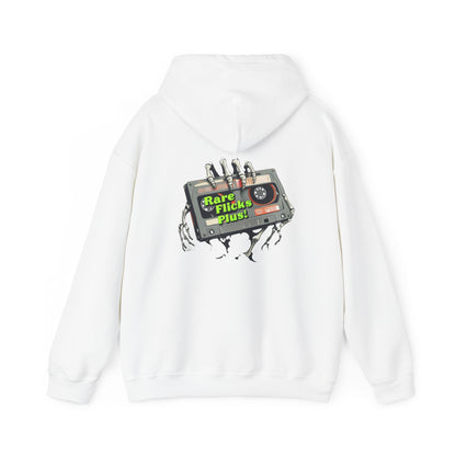 Sudadera unisex con capucha y mezcla pesada Rare Flicks Plus! Alt Logo White Background