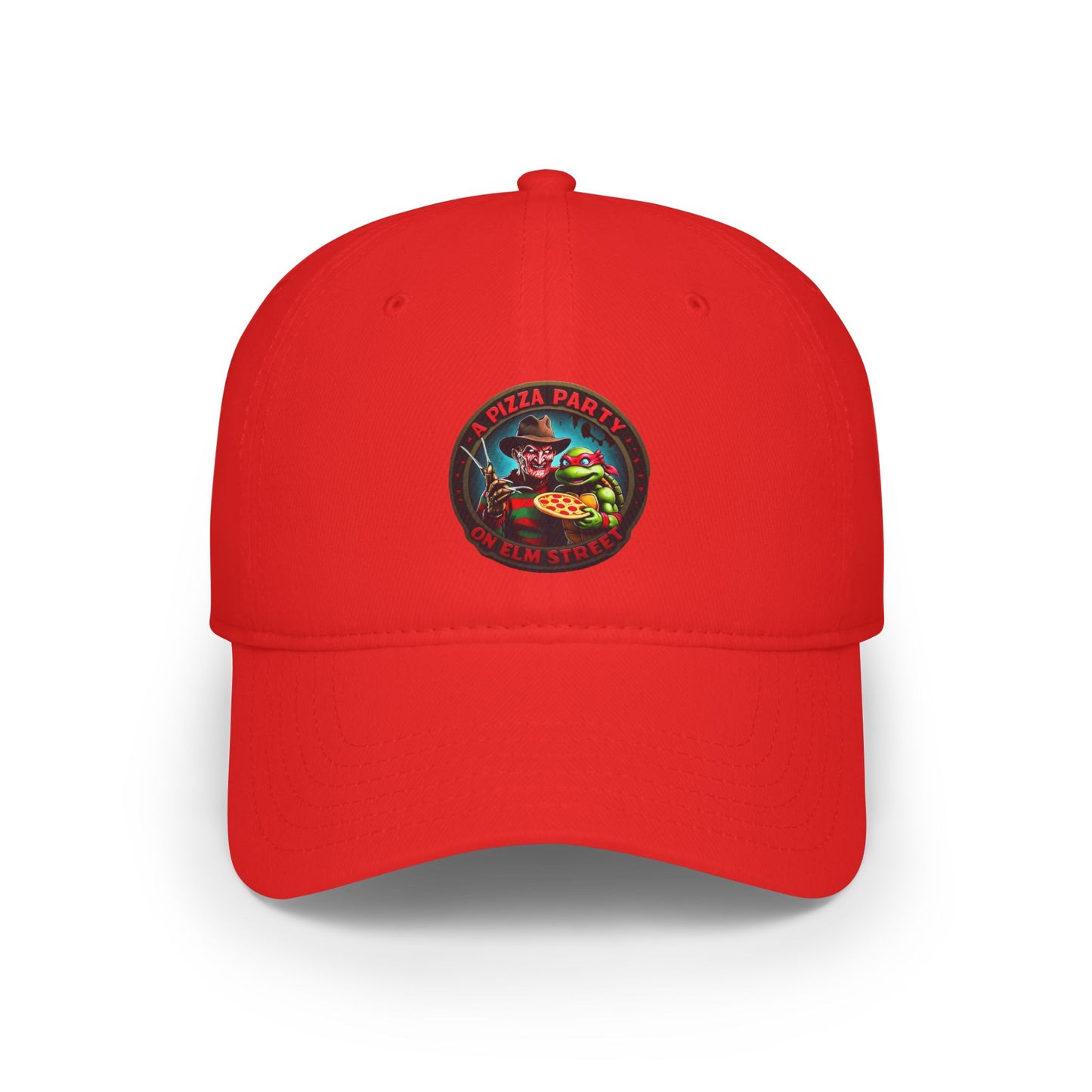 A Pizza Party on Elm Street Low Profile Baseball Cap