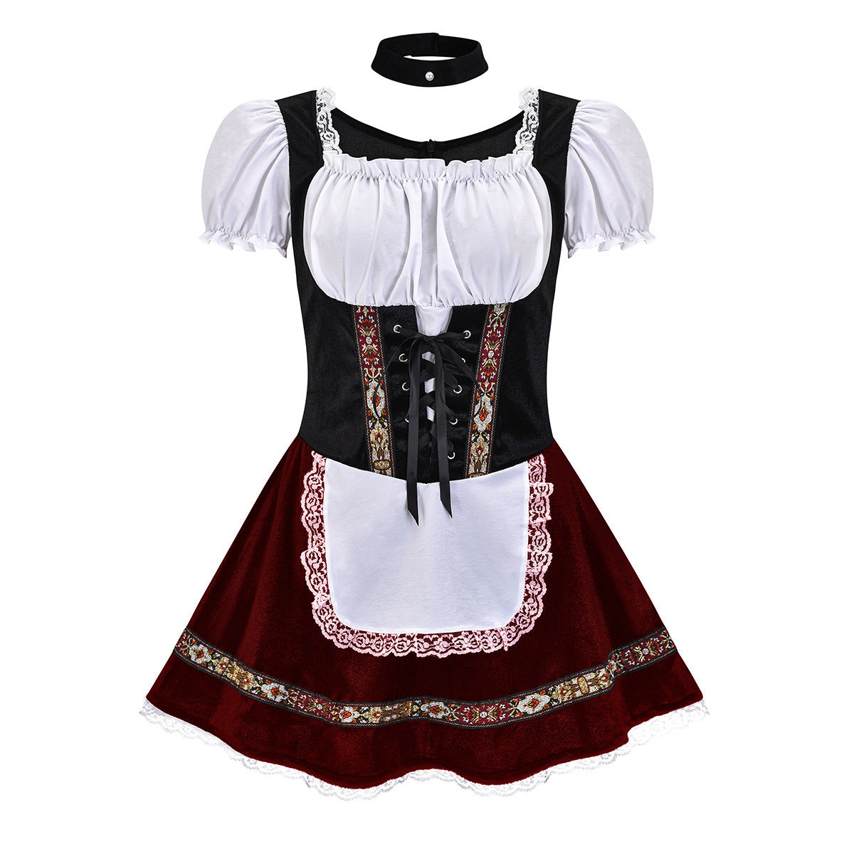 Halloween Beer Girl Dress 31644 Wine Red