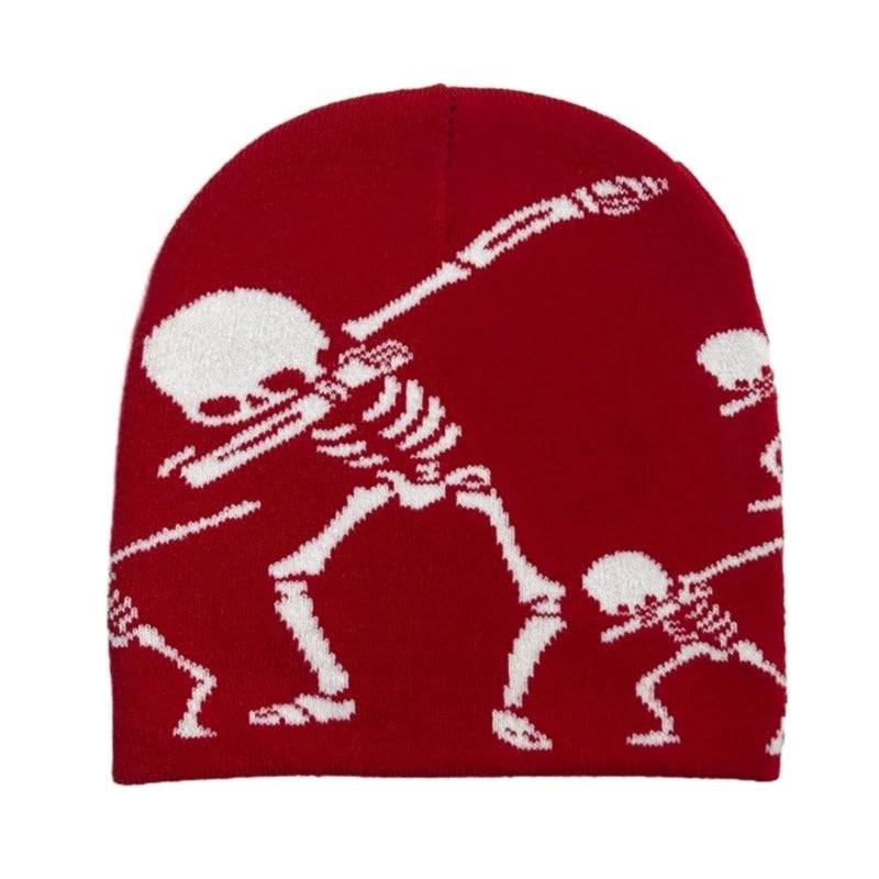 Skull Ghost Halloween Color Knitted Hat