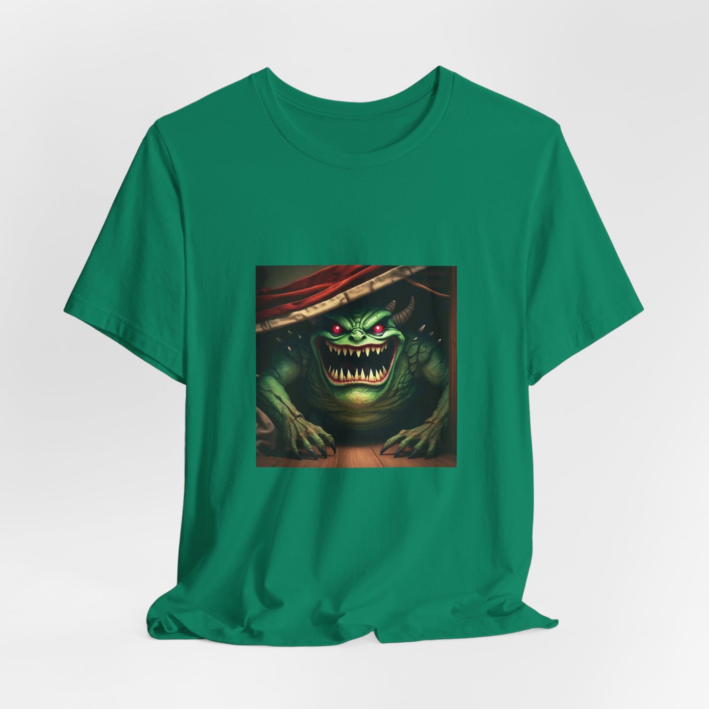 Sock Thief Monster Under the Bed Unisex Jersey Short Sleeve Tee