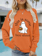 Casual Long Sleeve Round Neck Halloween Printed Pullover Sweater Sweatshirt