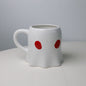 Creative Ghost Ceramic Mug Halloween Cold white red eyes