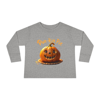 Pun-Kin Pie Design Toddler Long Sleeve Tee