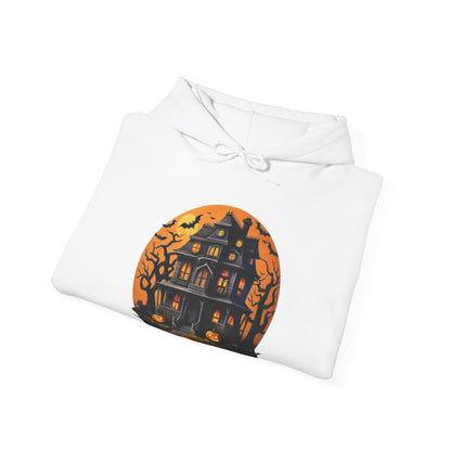 Haunted Halloween House Unisex Heavy Blend™ Hooded Sweatshirt