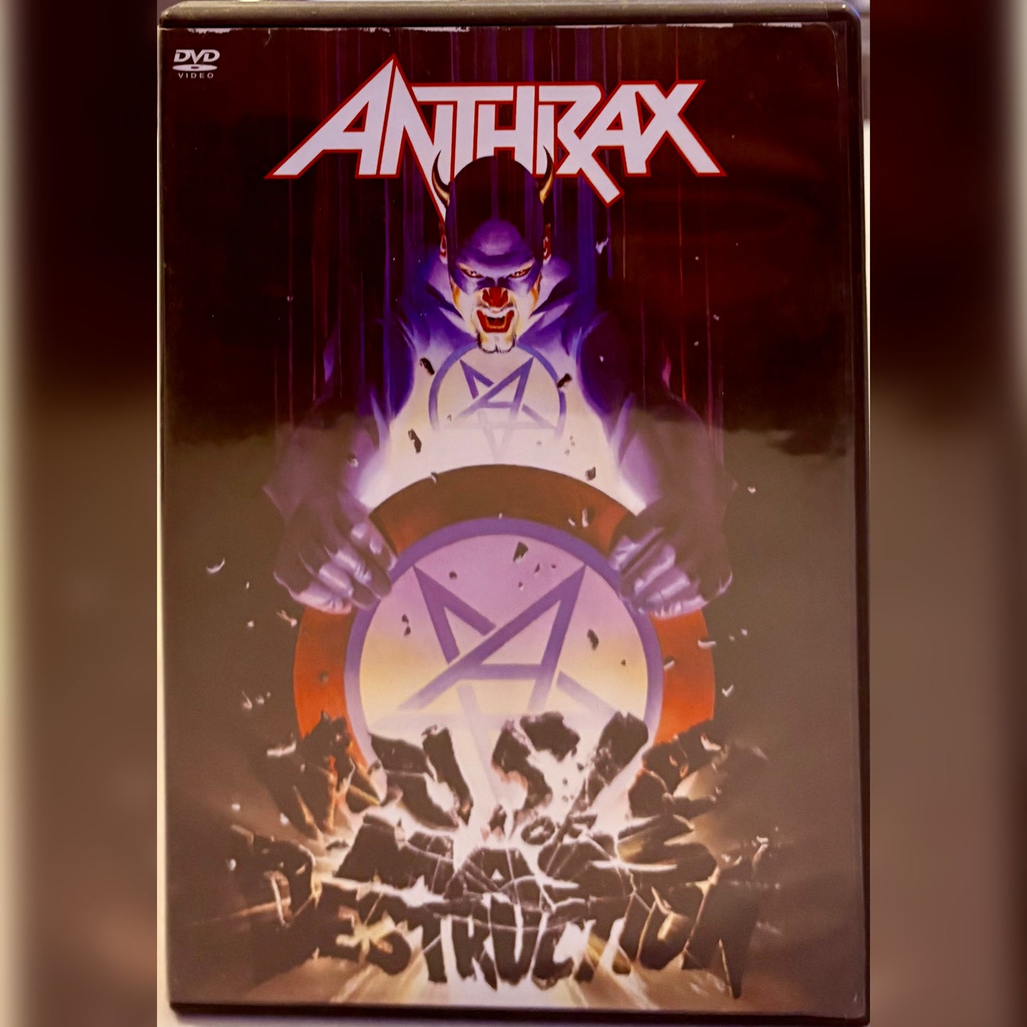 Anthrax - Música de destrucción masiva (DVD/CD, 2004) con inserto musical de metal, set de 2 discos