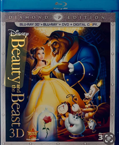 Beauty and the Beast (Blu-ray 3D, 1991) 3-Disc Set [NO DVDS] Disney En/Fr/Sp*MA1