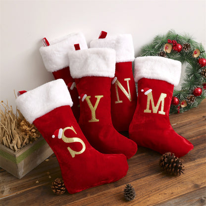 Christmas Letter Christmas Stockings Decorative Pendant