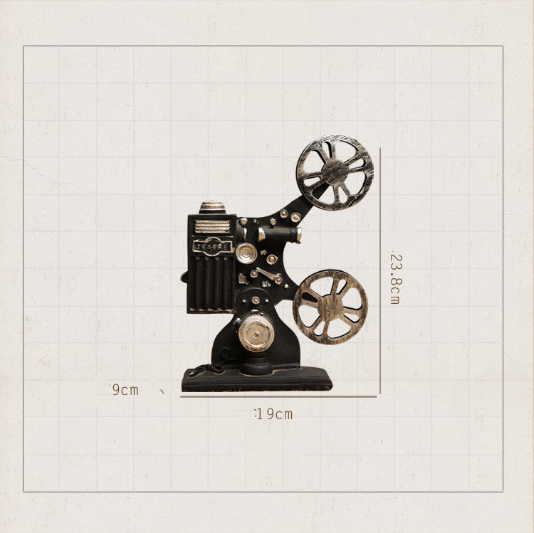 Retro Nostalgic Film Projector Model Props Creative Cinema Ornaments For Taking Photos Resin Crafts