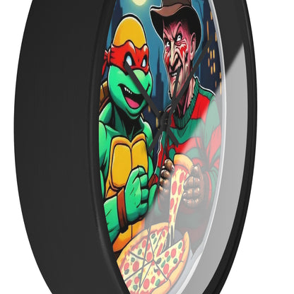 A Pizza Part  on Elm Street (Design 2) Wall Clock